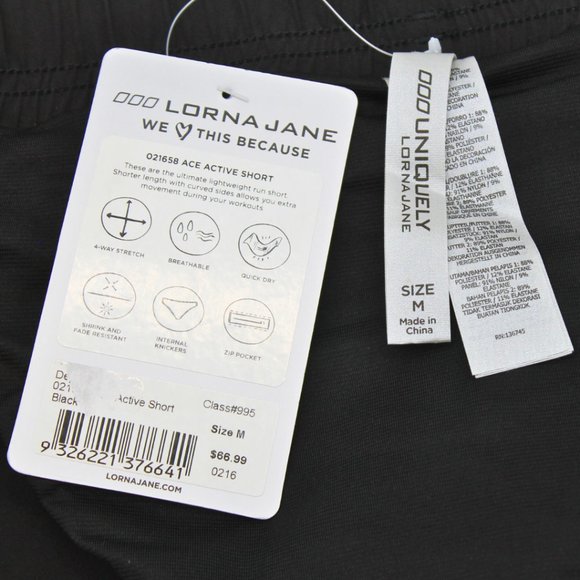 Lorna Jane Ace Active Short Black Medium - Picture 8 of 8